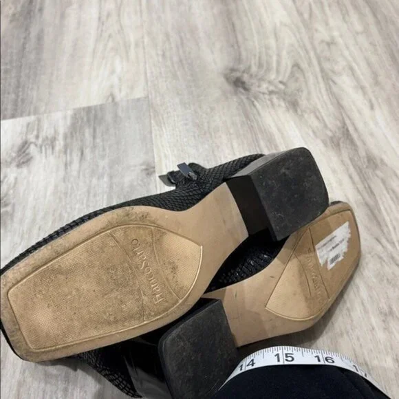 Franco Sarto Black Snake Print Ankle Booties 7.5 - Picture 5 of 7